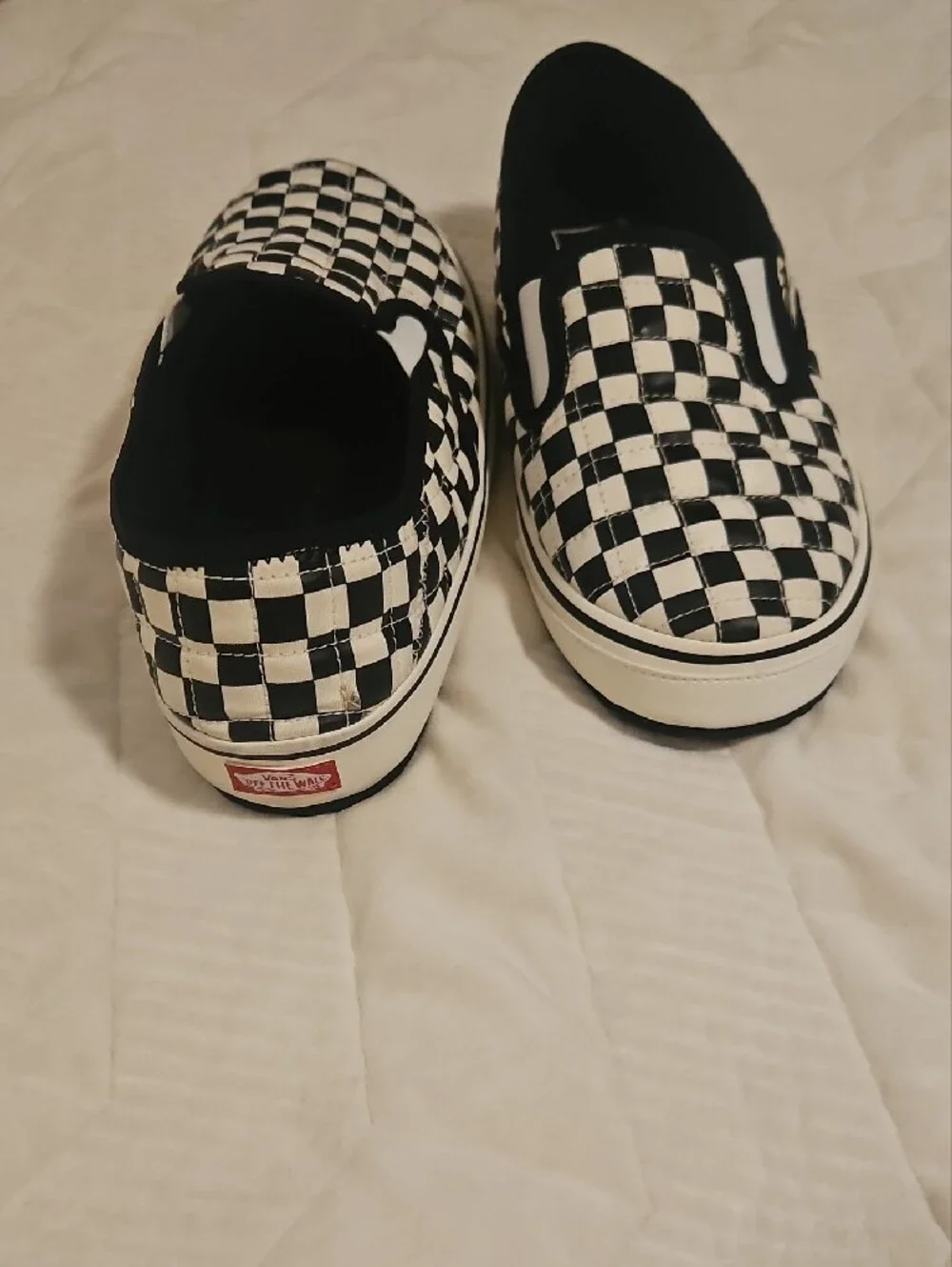 Vans Checkerboard Slip-On Slippers - Black & White